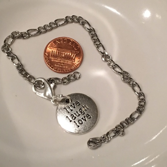 Clip Charm on stainless bracelet❤️Live laugh love - Picture 5 of 7
